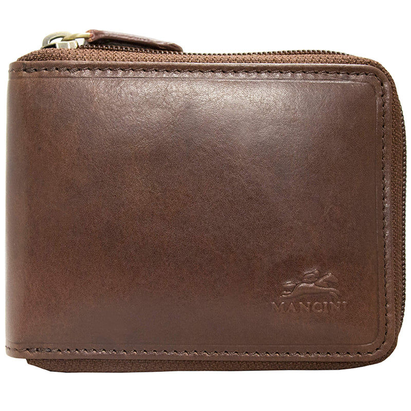 MANCINI PORTEFEUILLE EN CUIR ZIPPÉ BOULDER COLLECTION