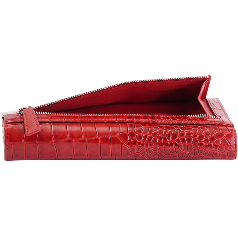 PORTEFEUILLE QUADRUPLE EN CUIR MANCINI COLLECTION CROCO-2