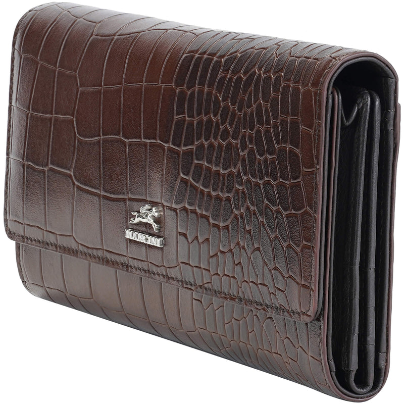 PORTEFEUILLE QUADRUPLE EN CUIR MANCINI COLLECTION CROCO-2