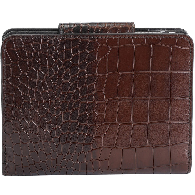 PORTEFEUILLE MOYENNE EN CUIR MANCINI COLLECTION CROCO-2